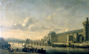 Blick auf die Seine mit der Südfassade der Louvre-Galerie, Paris, 1660 von Reinier Zeeman