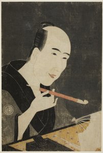 Porträt von Santo Kyoden, dem Meister von Kyobashi (Edo hana Kyobashi natori)