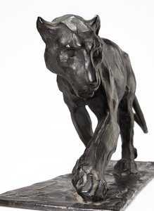Panther im Gehen, Hinterbein erhoben, ca. 1904 von Rembrandt Bugatti