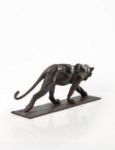 Panther im Gehen, Hinterbein erhoben, ca. 1904 von Rembrandt Bugatti