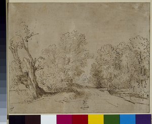 Eine bewaldete Straße, ca. 1650