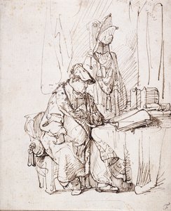 Ein Schauspieler in seiner Garderobe von Rembrandt Harmensz. van Rijn