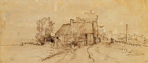 Ein Gasthaus an einer Landstraße von Rembrandt van Rijn