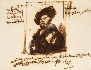 Baldassarre Castiglione, Skizze aus dem Porträt von Rembrandt Harmensz. van Rijn