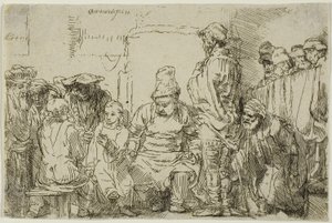 Christus sitzt und disputiert mit den Doktoren von Rembrandt Harmensz. van Rijn