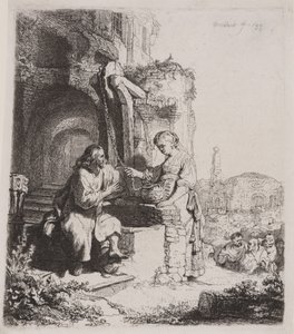 Christus und die Frau von Samaria: Unter Ruinen