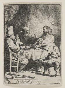 Christus in Emmaus: Die kleinere Platte