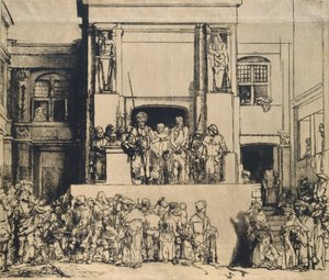 Christus dem Volk präsentiert: längliche Platte von Rembrandt van Rijn