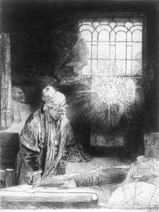 Dr. Faustus in seinem Arbeitszimmer von Rembrandt van Rijn