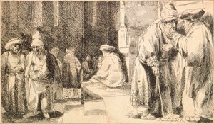 Juden in der Synagoge von Rembrandt van Rijn