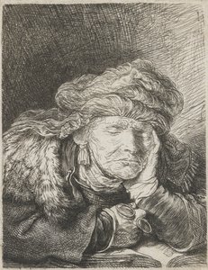 Schlafende alte Frau von Rembrandt van Rijn