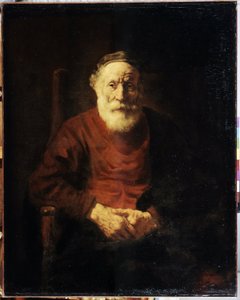 Porträt eines alten Mannes in Rot. Gemälde von Rembrandt (1606-1669)