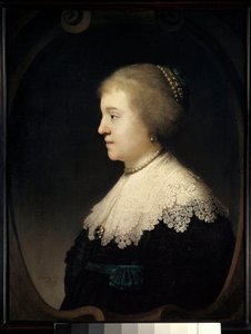 Porträt einer Frau (Saskia?) von Rembrandt van Rijn