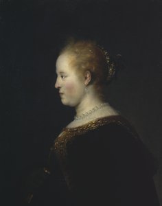 Porträt einer jungen Frau, nach 1632 von Rembrandt van Rijn