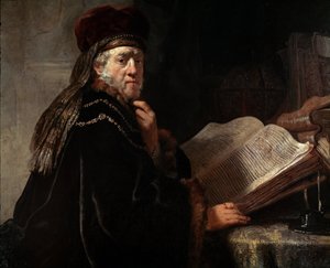 Porträt des Weisen (Porträt eines Rabbiners) von Rembrandt van Rijn