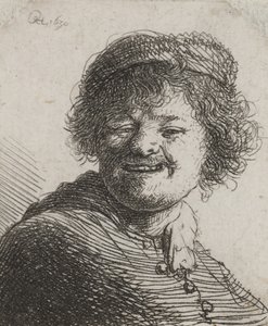 Rembrandt mit Mütze, lachend: Büste