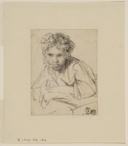 Studie für das Gemälde "Ein Mädchen am Fenster" von Rembrandt van Rijn