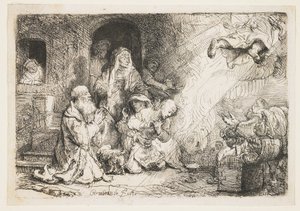 Der Engel verlässt die Familie des Tobias von Rembrandt van Rijn