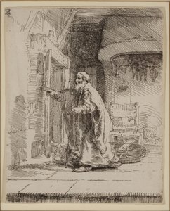 Die Blindheit des Tobit: Die größere Platte von Rembrandt van Rijn