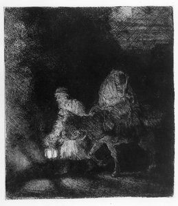Die Flucht nach Ägypten von Rembrandt van Rijn