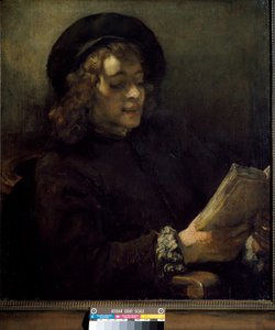 Titus liest. Gemälde von Harmenszoon van Rijn genannt Rembrandt (1606-1669), um 1656. Öl auf Leinwand. Wien, Kunsthistorisches Museum von Rembrandt van Rijn