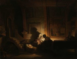 Die Heilige Familie bei Nacht