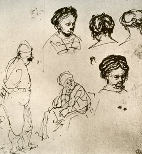 Eine Seite mit Skizzen, 1913 von Rembrandt van Rijn