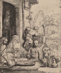 Abraham bewirtet die Engel, 1656 von Rembrandt van Rijn