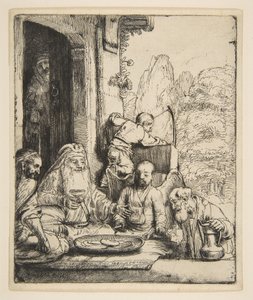Abraham bewirtet die Engel, 1656 von Rembrandt van Rijn