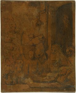 Abraham bewirtet die Engel [recto]