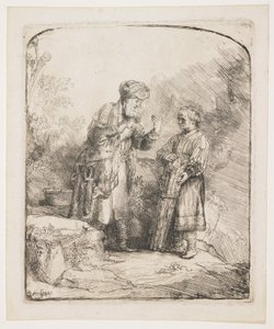 Abraham und Isaak, 1645 von Rembrandt van Rijn