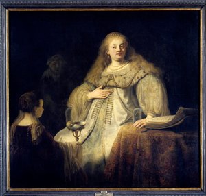 Artemisia. Artemisia I, Königin der Stadt Halikarnassos im 4. Jahrhundert v. Chr. (Reich der Rougheniden). Gemälde von Rembrandt (1606-1669) von Rembrandt van Rijn