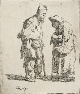 Bettler und Bettlerin im Gespräch, 1630