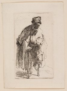 Bettler mit Holzbein