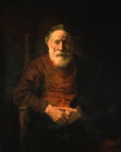 Bildnis eines alten Mannes in rotem Gewand von Rembrandt van Rijn