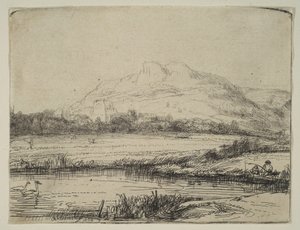 Kanal mit einem Angler und zwei Schwänen, 1650