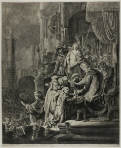 Christus vor Pilatus: Große Platte von Rembrandt van Rijn