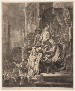 Christus vor Pilatus: Die große Platte von Rembrandt van Rijn