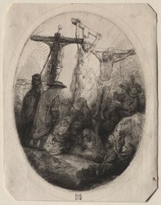 Christus gekreuzigt zwischen zwei Dieben: Ein ovaler Teller, um 1641