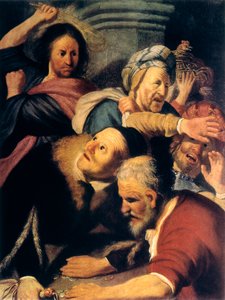 Christus vertreibt die Geldwechsler aus dem Tempel, 1626 von Rembrandt van Rijn