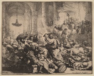 Christus vertreibt die Geldwechsler aus dem Tempel von Rembrandt van Rijn