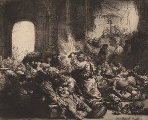 Christus vertreibt die Geldwechsler aus dem Tempel von Rembrandt van Rijn