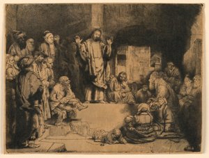 Christus predigt ("La Petite Tomb") von Rembrandt van Rijn