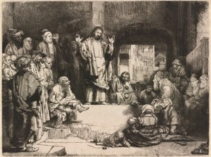 Christus predigt (La petite Tombe) von Rembrandt van Rijn