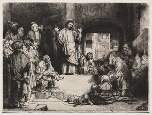 Christus predigt La Petite Tombe, ca. 1657 von Rembrandt van Rijn