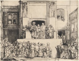 Christus dem Volk präsentiert: Längliche Platte von Rembrandt van Rijn