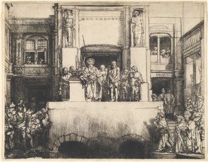 Christus dem Volk präsentiert: Längliche Platte von Rembrandt van Rijn