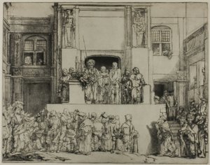 Christus dem Volk präsentiert: Längliche Platte von Rembrandt van Rijn