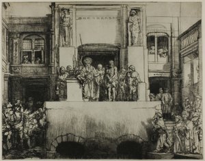 Christus dem Volk präsentiert: Längliche Platte von Rembrandt van Rijn