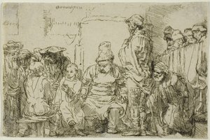 Christus sitzt und disputiert mit den Doktoren von Rembrandt van Rijn